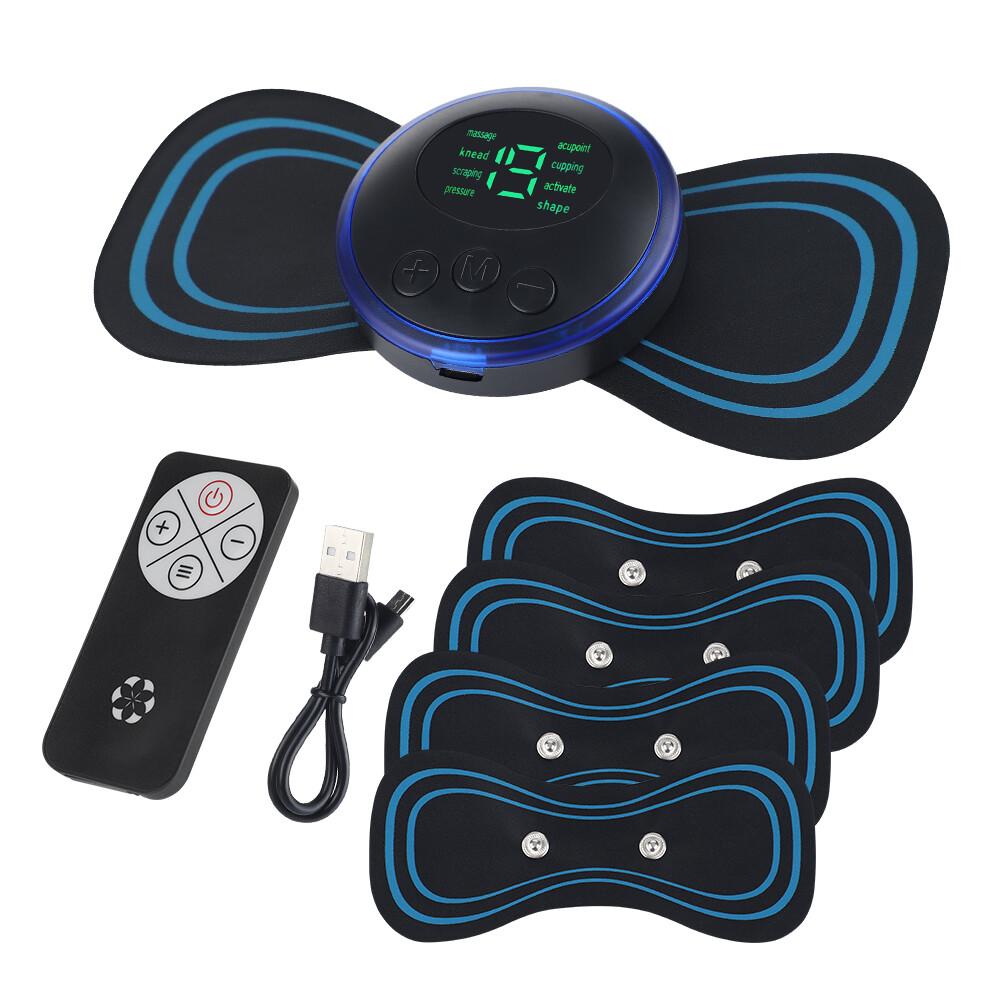 20X Small Portable Electric Neck Back Massager Cervical Massage Patch Stimulator