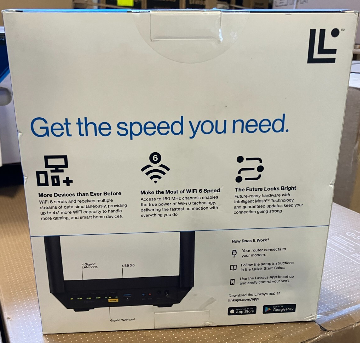 Linksys Hydra Pro 6 Dual-Band Wi-Fi 6 Router Recertified