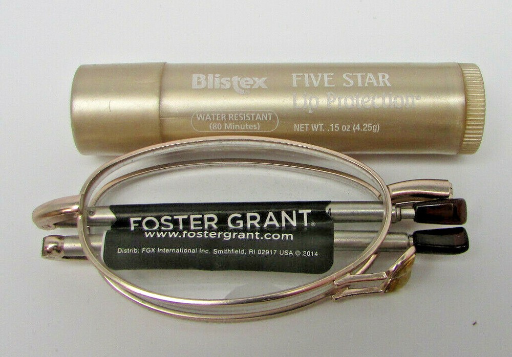Foster Grant Multi Folding Readers Gideon Gabriella case +2.50, 2 Pack $40 Value