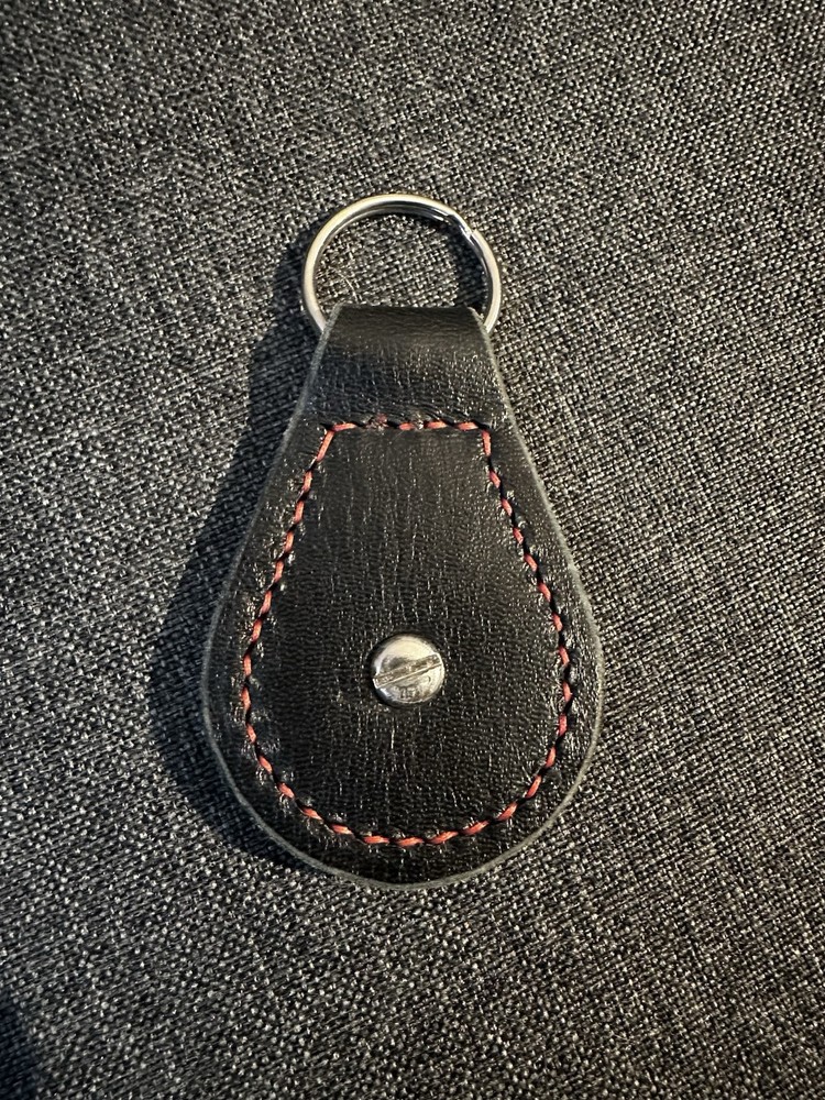 Leather Firefighters Key Fob Keychain