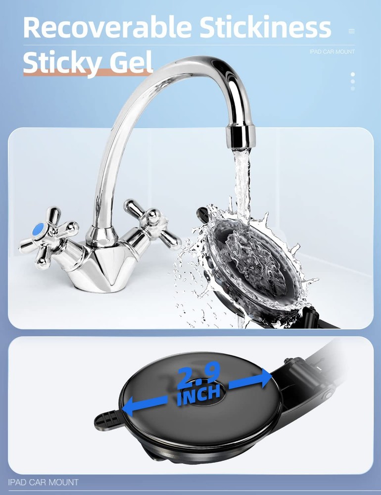 eSamcore iPad Car Mount, Dashboard Tablet Holder with Suction Cup