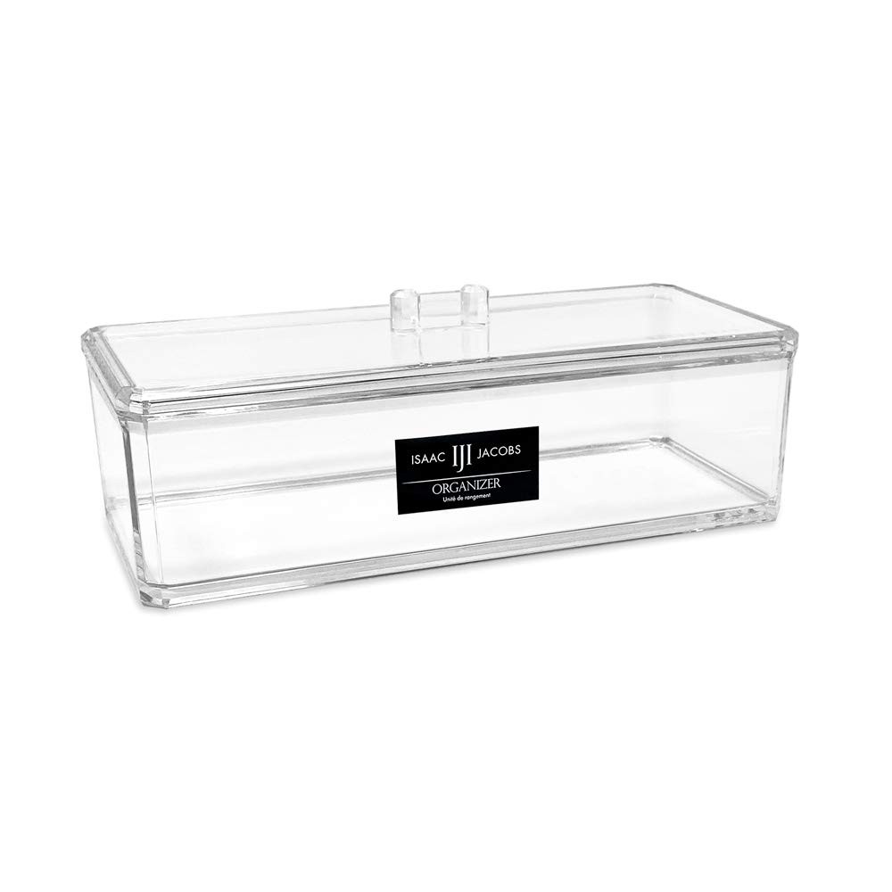 Acrylic Storage Organizer, Rectangular, Stackable, with Lid | Home Organization