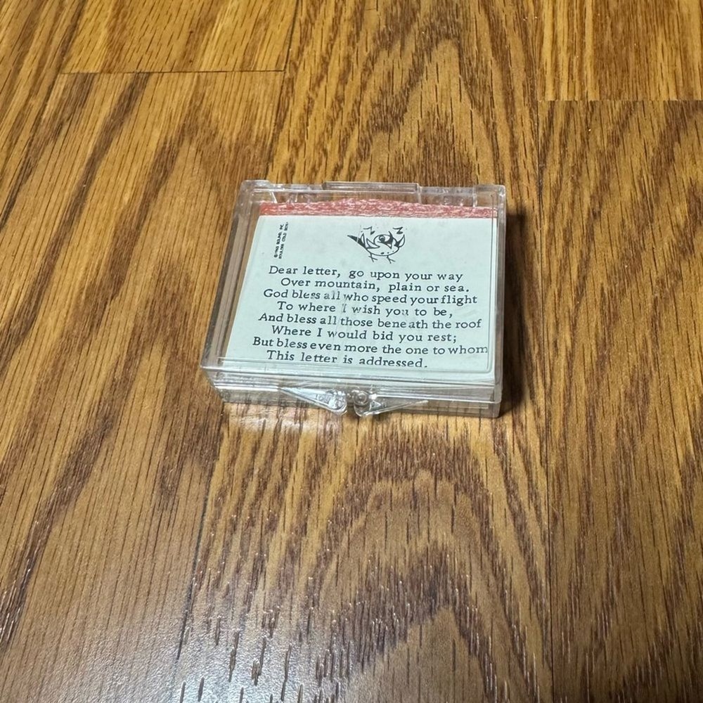 VTG Bolind Inc Boulder CO Dear Letter Mini Notes Original Plastic Case Ephemera
