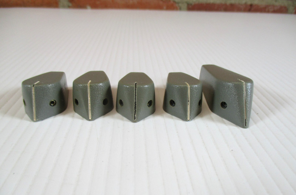 Gray Pointer Knobs Ham Radio Transmitter Receiver Test Equipment Lot of 5