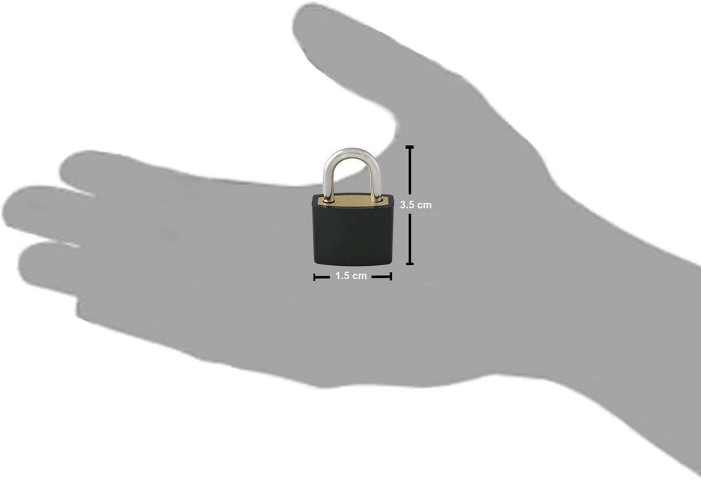 Small Mini Durable ABS Cover Solid Brass Body Individually Keyed Padlock 8 NGYP
