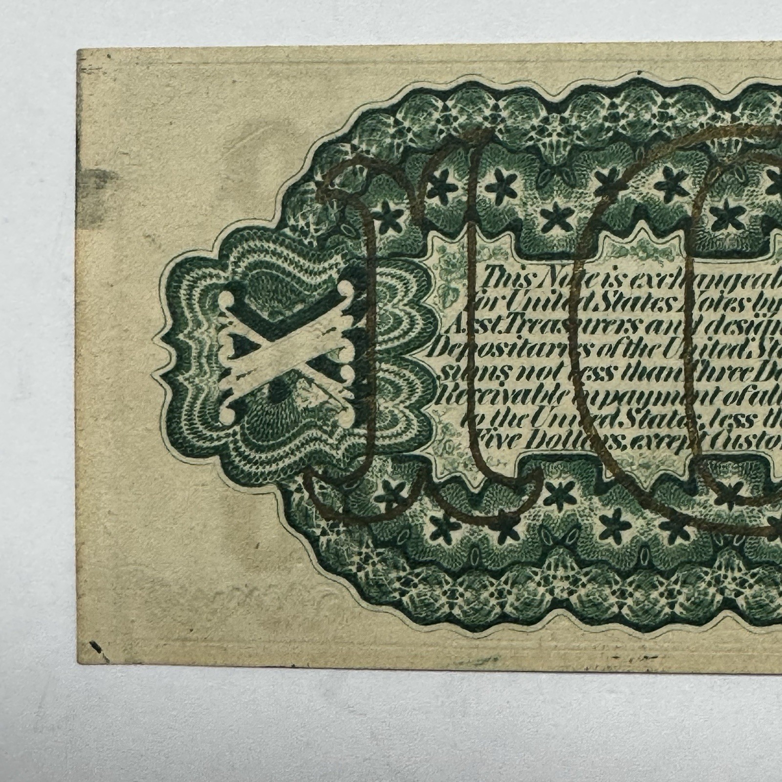 1863 US 10 Cent Fractional Note Washington Civil War