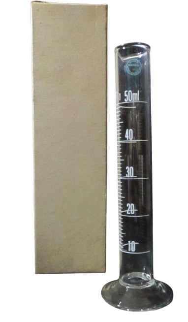 Mercer Pyrex 50mL Single Metric Scale Graduated Cylinder Circle Base Pour Spout
