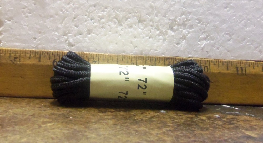 1 pr - 72" Black Nylon Boot Laces