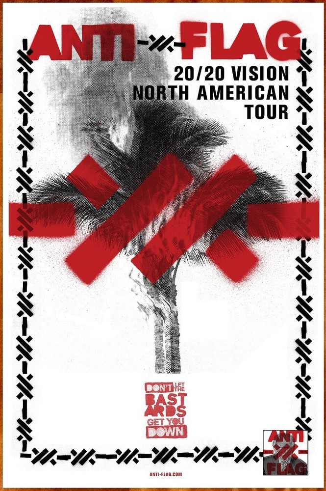 ANTI FLAG 20/20 Vision 2020 Tour Ltd Ed RARE Poster +BONUS Punk Rock Poster!