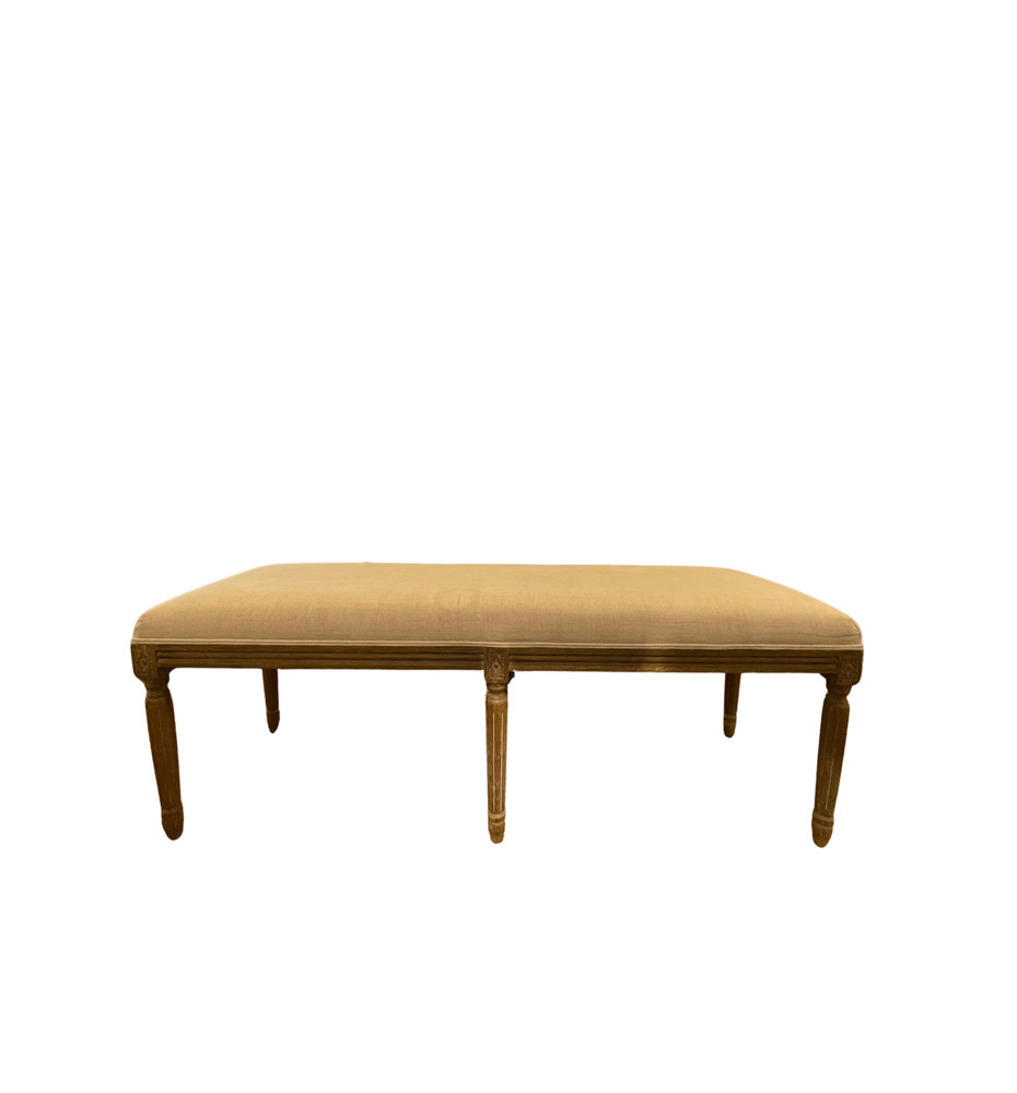 Restoration Hardware Linen Bench