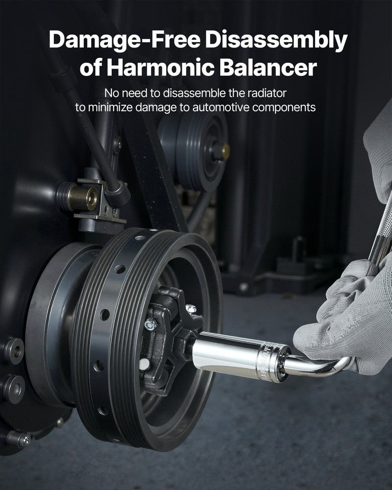 NEW VEVOR Harmonic Balancer Puller Kit,Adjustable 3-Jaw Puller Fits Most Late Mo