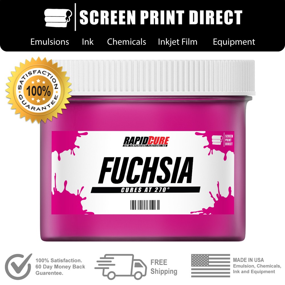 Fuchsia - Screen Printing Plastisol Ink - Low Temp Cure 270F - Quart - 32oz