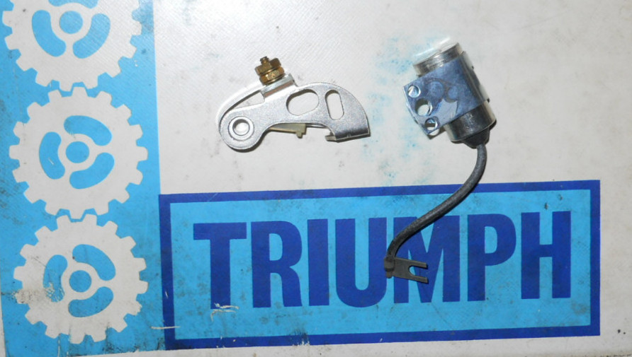 Contact Set & Condenser for Triumph Spitfire & GT6 w/ Delco Distributor...   \