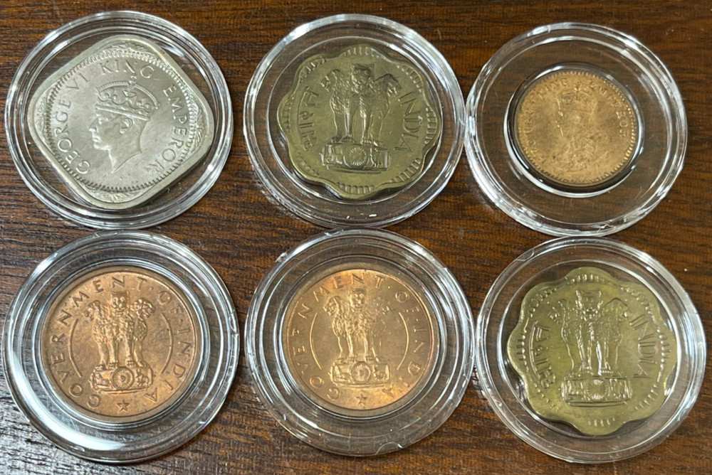 Assorted India 6 Coins Lot Excellent Condition