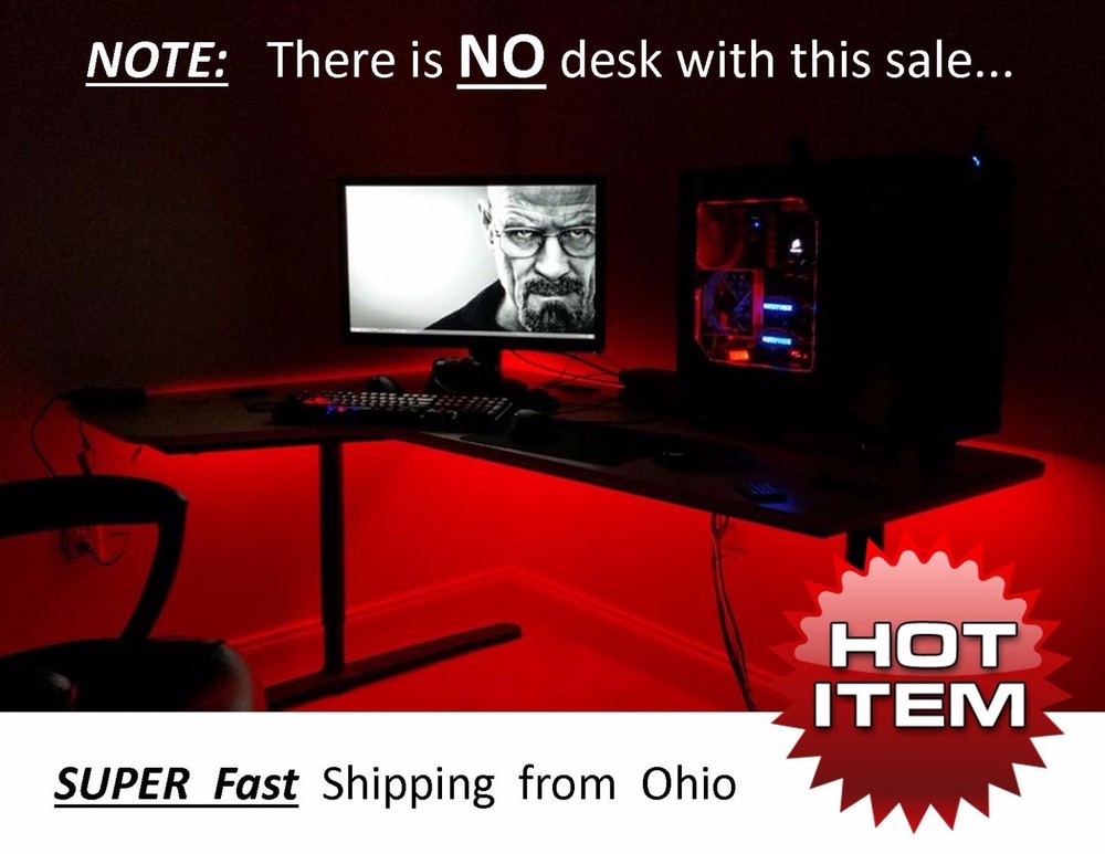 B desk light - does STROBE & BLACKLIGHT & other colors & effects