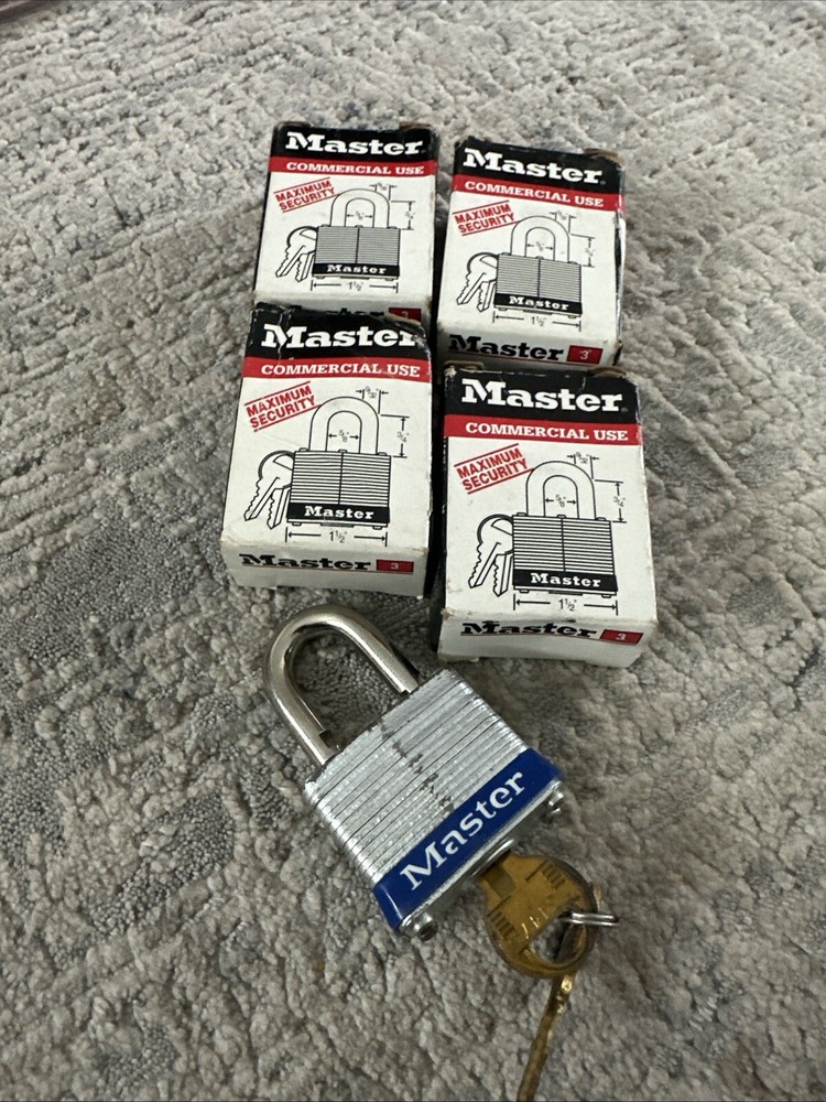5-PACK Master Lock No 3 Commercial Maximum Security Locks Keyed Alike