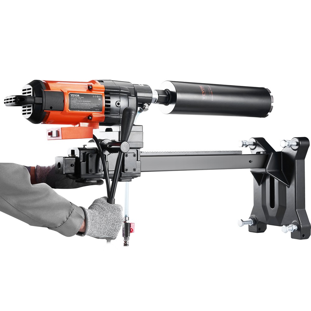 10in Electric Diamond Core Drill Machine Concrete Core Drill Rig Casters 2500W