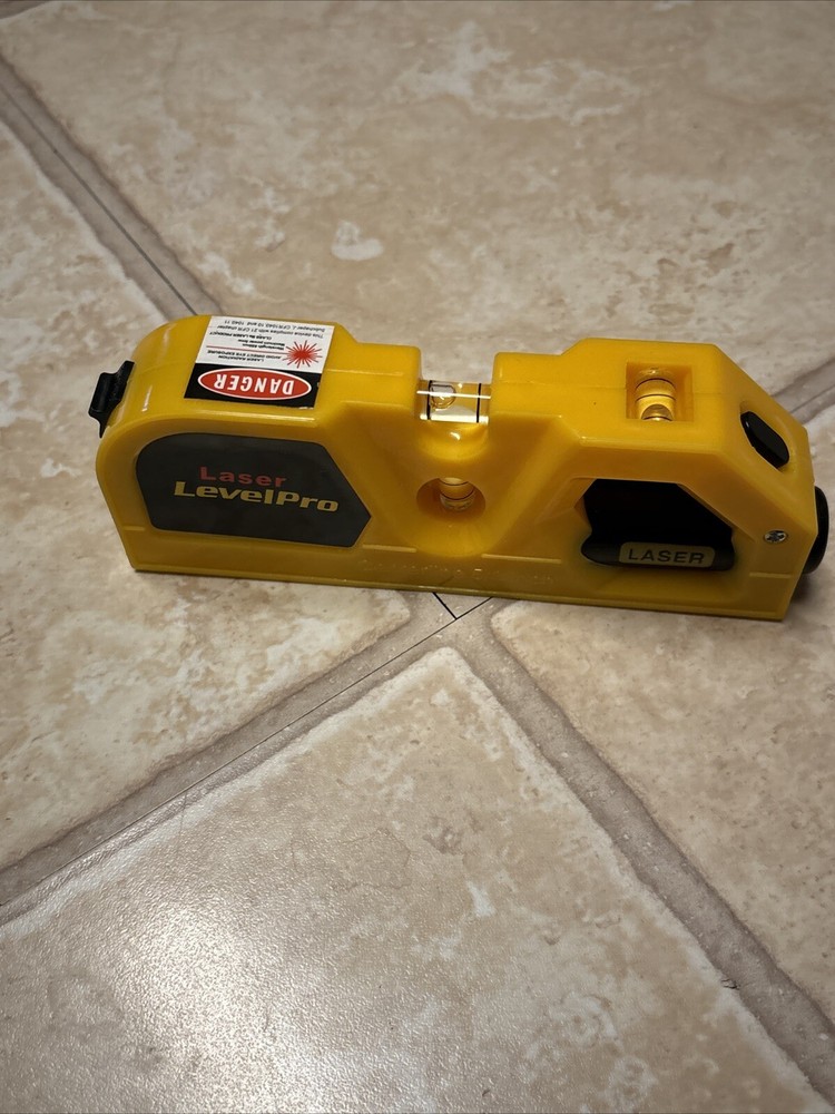 Laser Level Pro Leveling Tool with Tape Measure New Open Box Tested Works