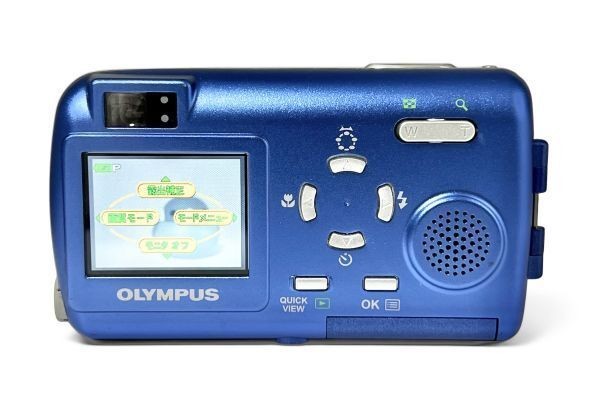 OLYMPUS μ-30 DIGITAL Blue Compact Digital Camera Tested Working Japan