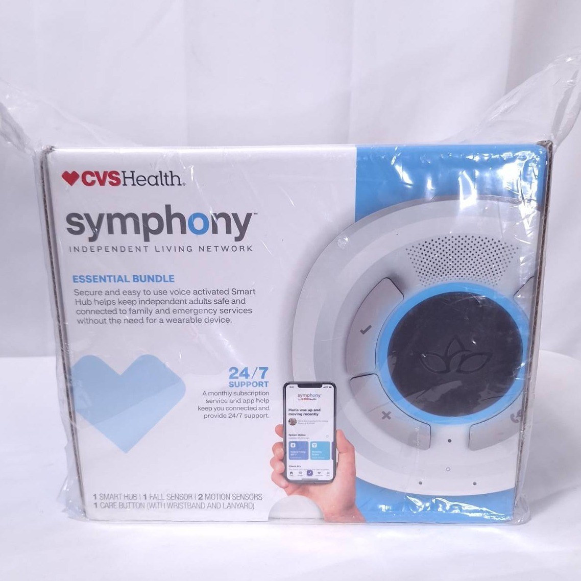 CVS Symphony Essential Bundle Voice Activate Motion Sensor Senior Safety New