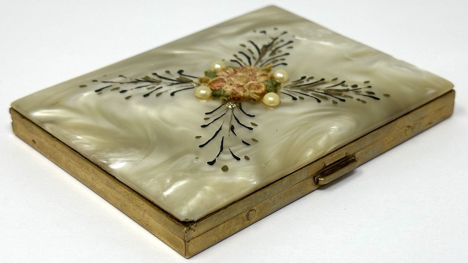 Vintage F.W Francis Webb Silver Cheroot Holder w/Mother of Pearl Cigarette Case