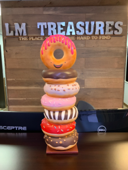 Small Stacked Donuts Over Sized Statue Restaurant Prop Display Theme Decor