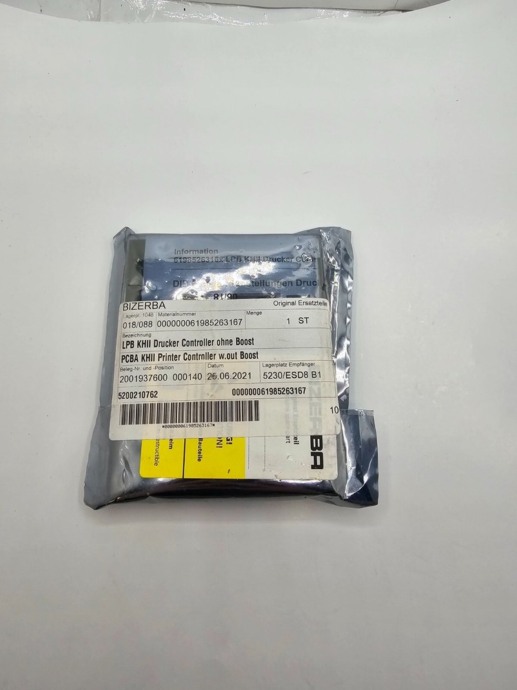 Bizerba 000000061985263167 PCBA KHII Printer Controller w.out Boost