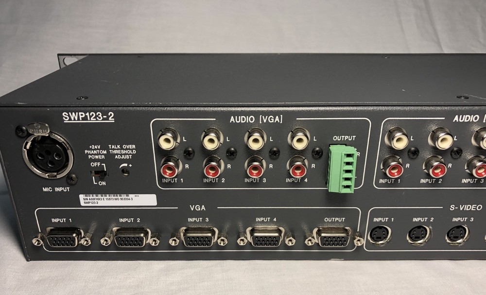 Extron Swp123 Presentation Switcher With Power Cable Rack Mount