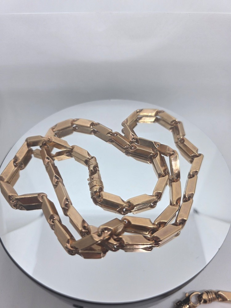 Copper color Sterling Solver Bar Link set