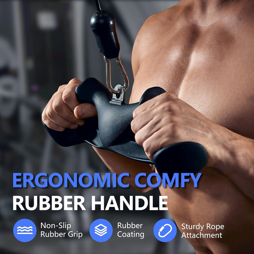 LAT Pulldown Attachments-Lat Pull down Bar with Ergonomic Grips, Bicep Tricep Ba