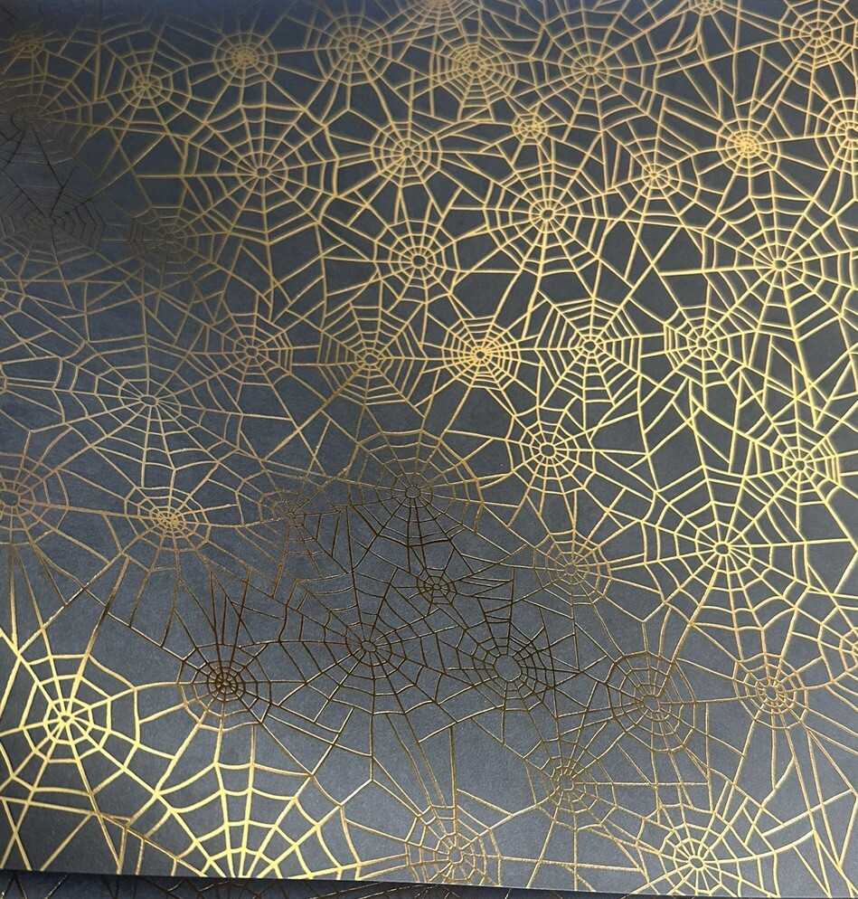 ~ HALLOWEEN ~ 12x12 SCRAPBOOK CARDSTOCK PAPER PAD 48 LOT *MARTHA STEWART* FOIL