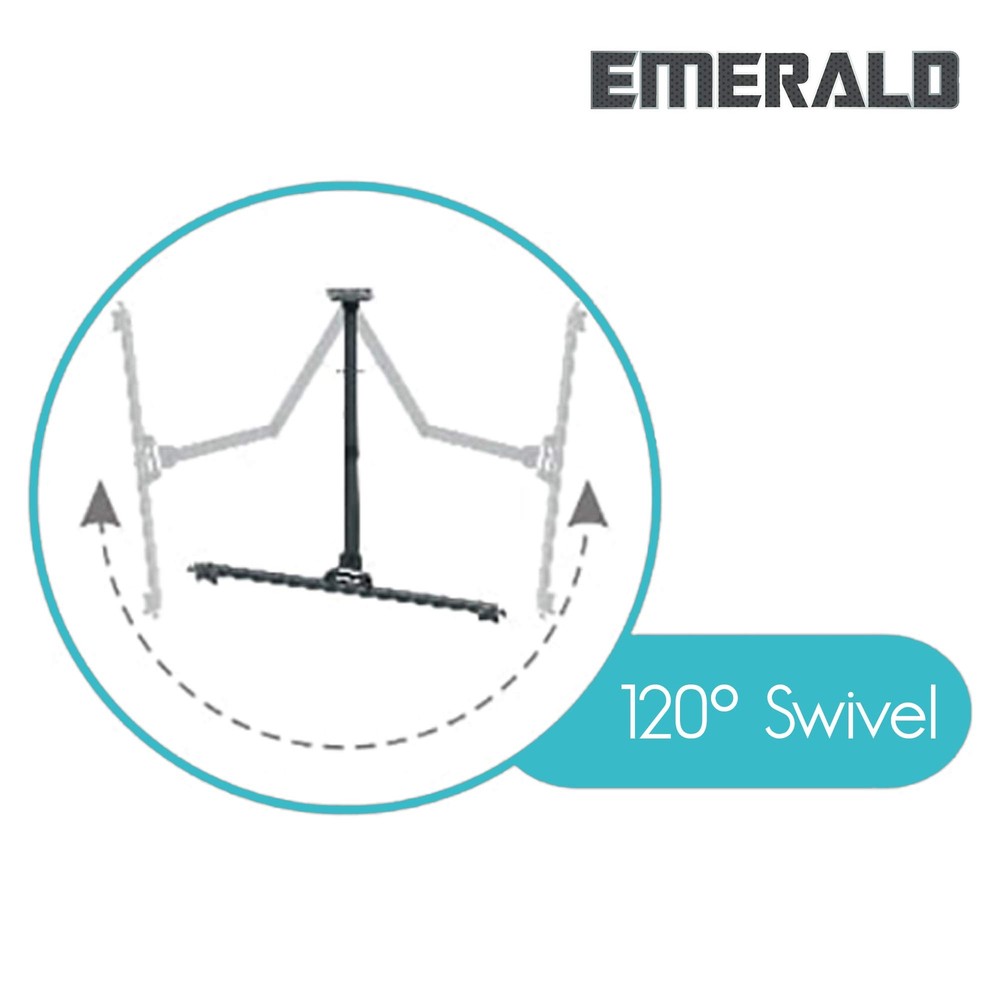 Emerald Full Motion TV Wall Mount Bracket for 37–85” TVs – Extra Extension,