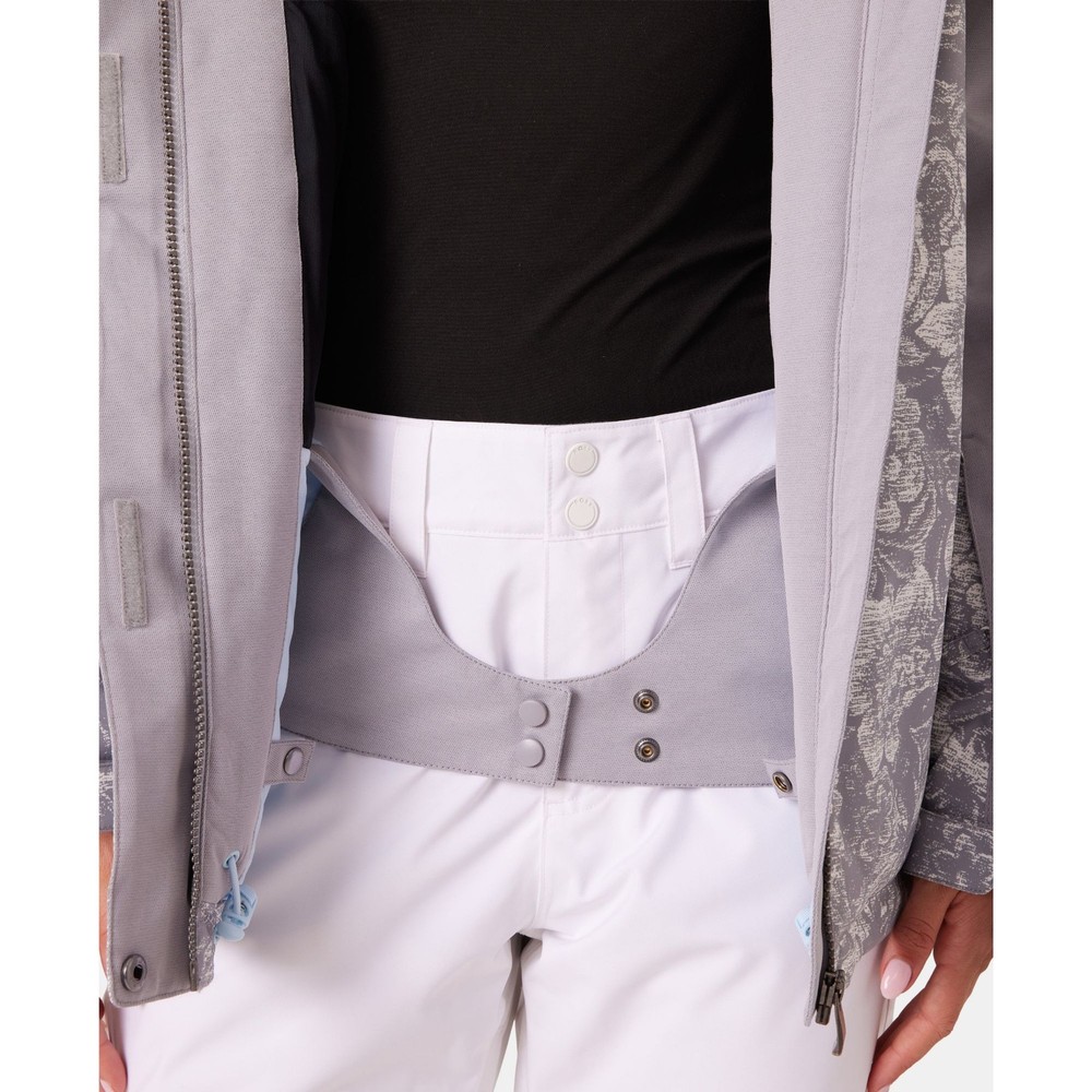Roxy Jetty Block Women's Winter Jacket, Heather Grey Combo, Medium