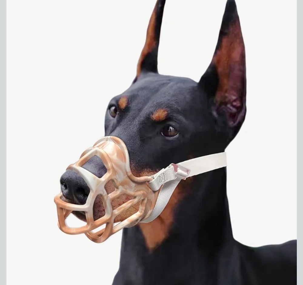 Dog Basket Muzzle Size 6 Orange Silicone Breathable Safe