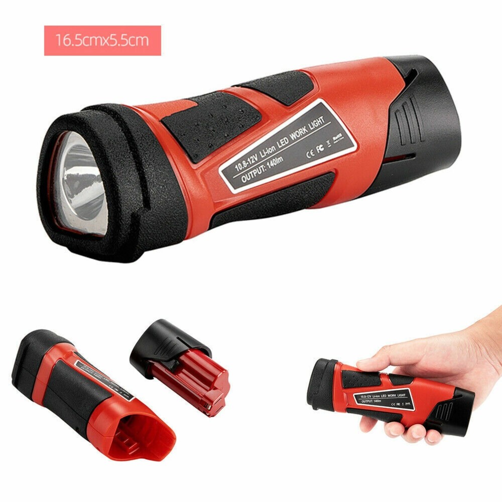 Portable LED Work Light For Milwaukee 12V Li-Ion Battery Work Light Flashlight