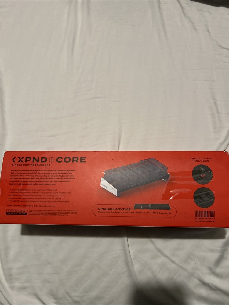 D'Addario XPND Core Single Row Pedalboard Small Black