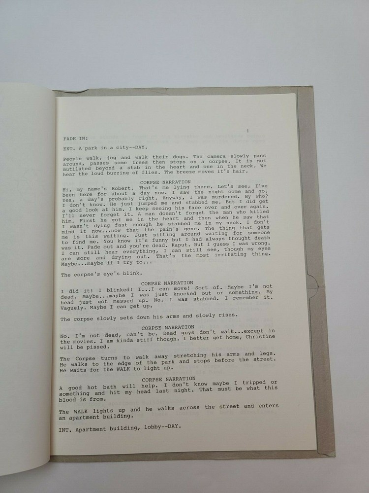 CHRIS, WADE,& ROBERT / George W. Craig 1990 Unproduced First Draft Screenplay