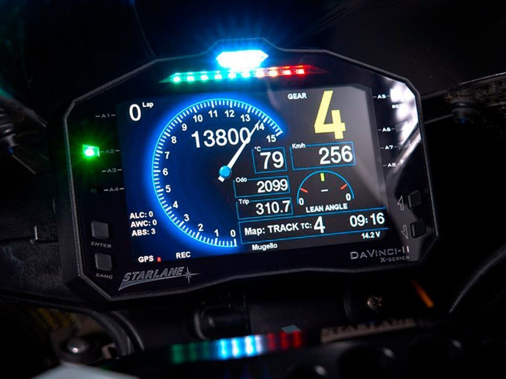 Aprilia RSv4 2017- STARLANE DAVINCI-II S Dash board GPS  TIMER Data Acquisition