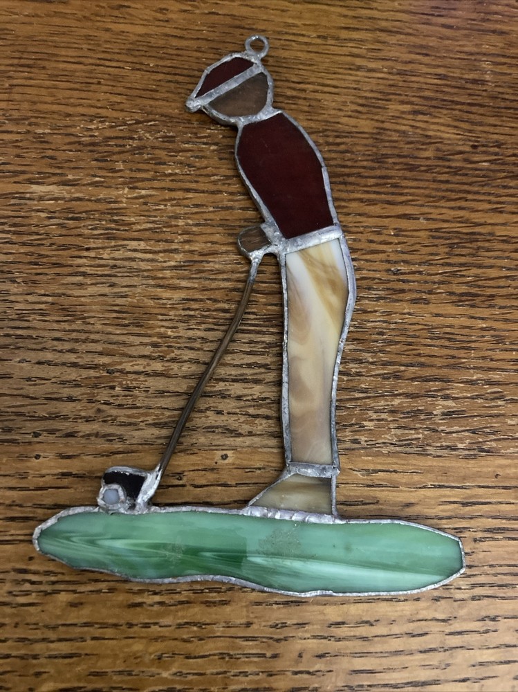 Vintage 7’’ Man Putting Golf Suncather