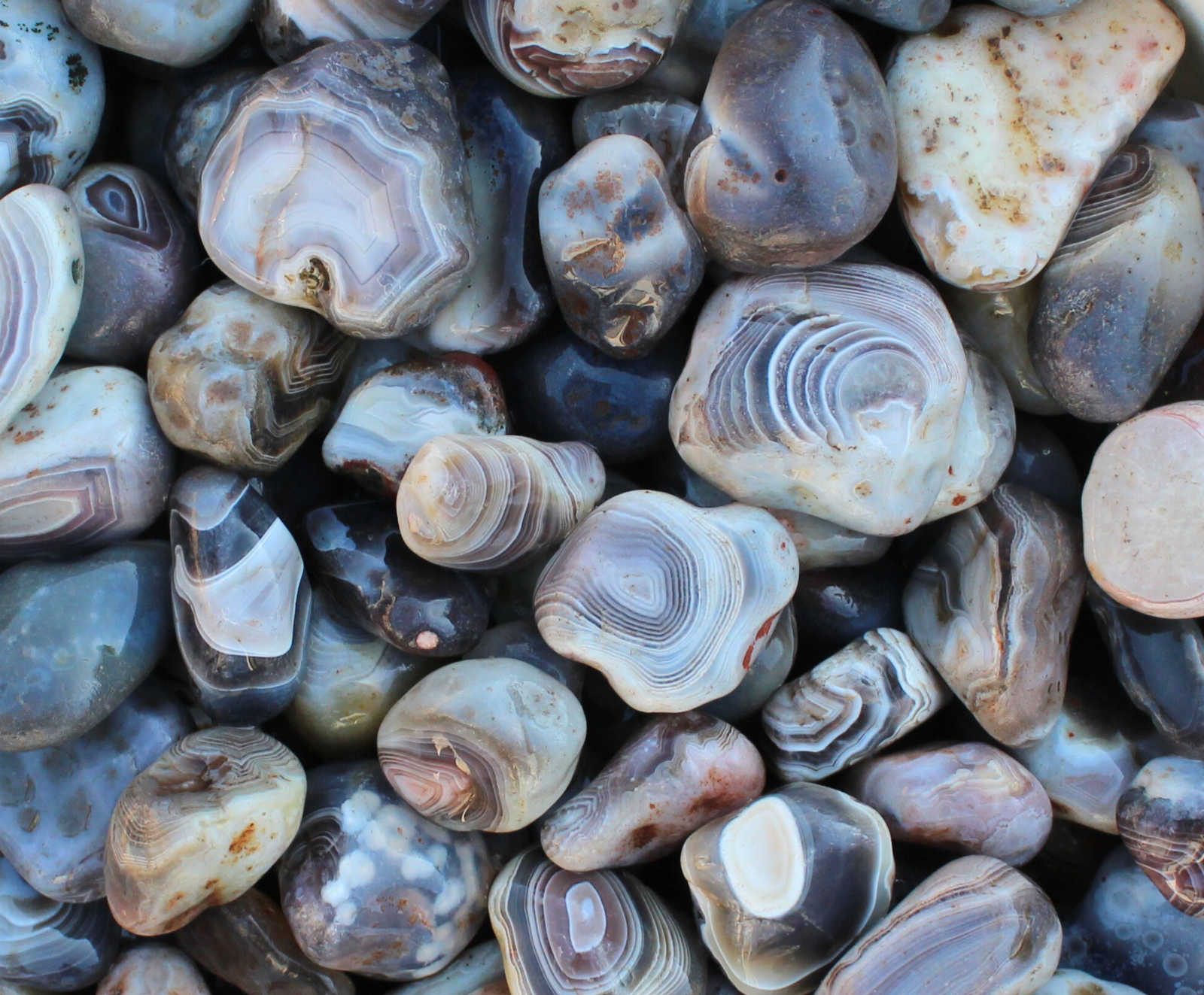 Gray Botswana Agate - Rough Rocks for Tumbling - Bulk Wholesale 1 LB+ options