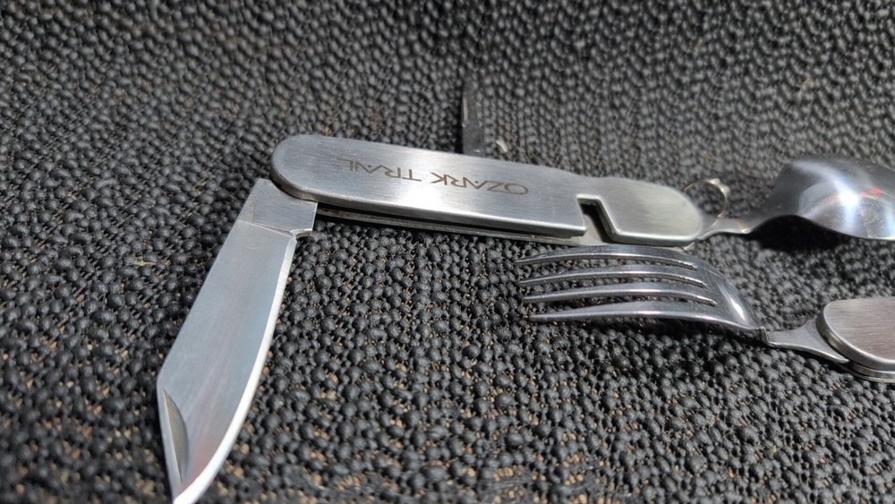 Ozark Trail multi tool camping boy scout fold knife spoon fork