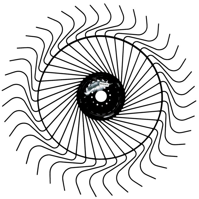 Ag-Rite 55" Paired set of Left and Right Wheels for Hay Raking, 7mm Tines (2)