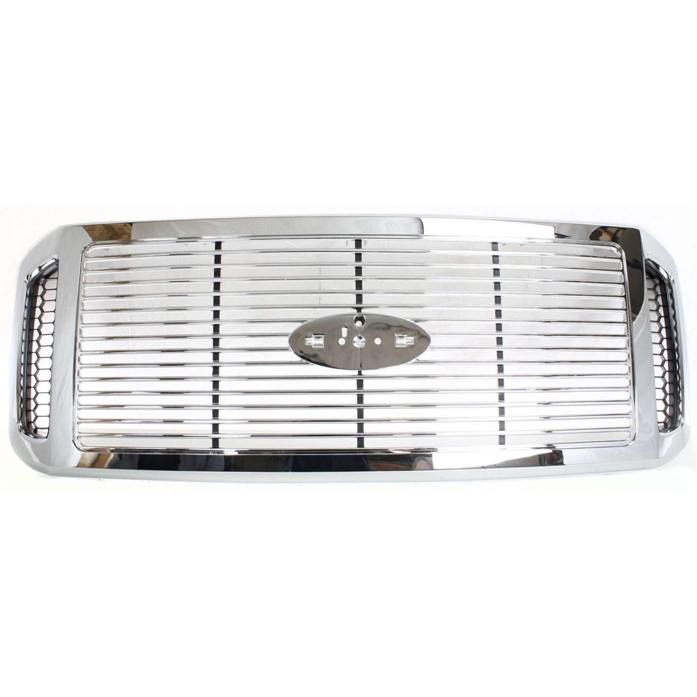 Grille For 2006-2007 Ford F-250 Super Duty F-350 Super Duty Chrome Plastic