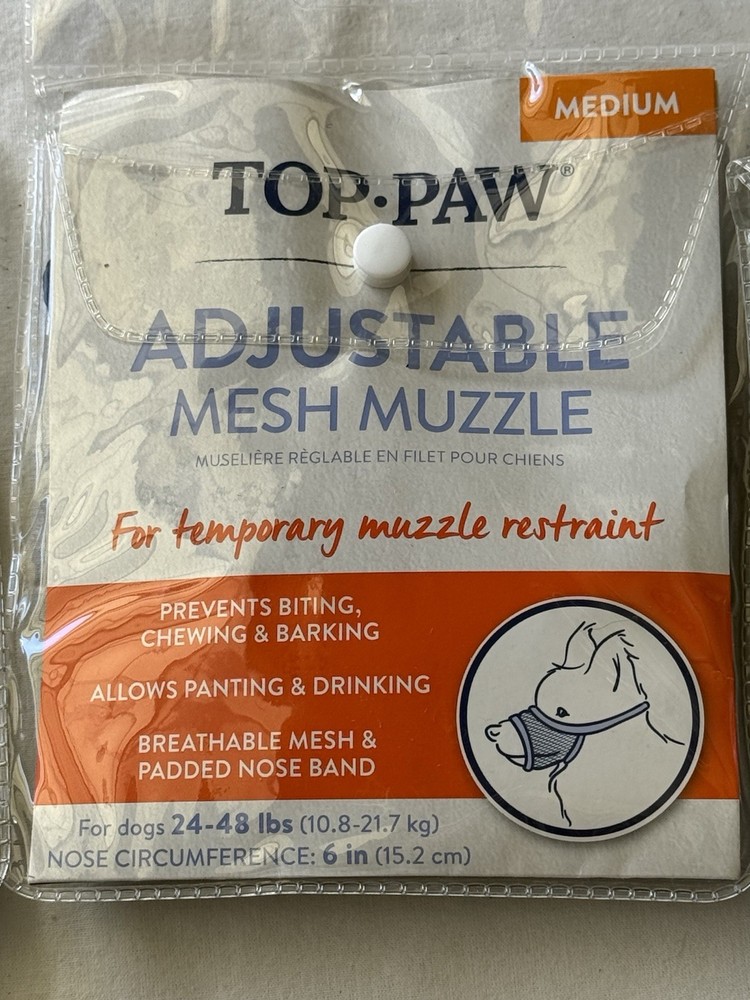 Dog Muzzle Mesh Top Paw Small Medium Large New Dog Training