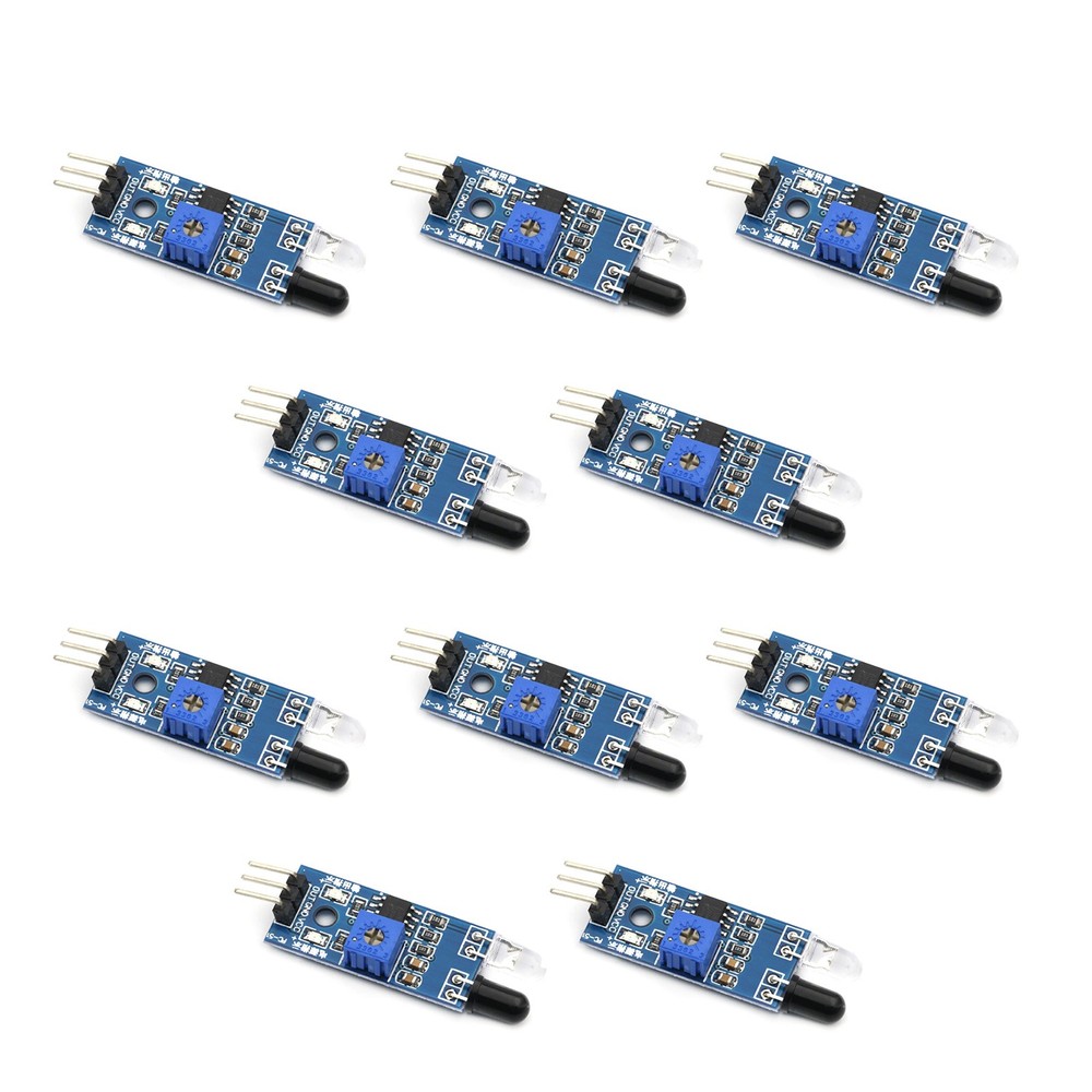 For Smart Car Robot 10pcs IR Infrared Obstacle Avoidance Sensor Module Part