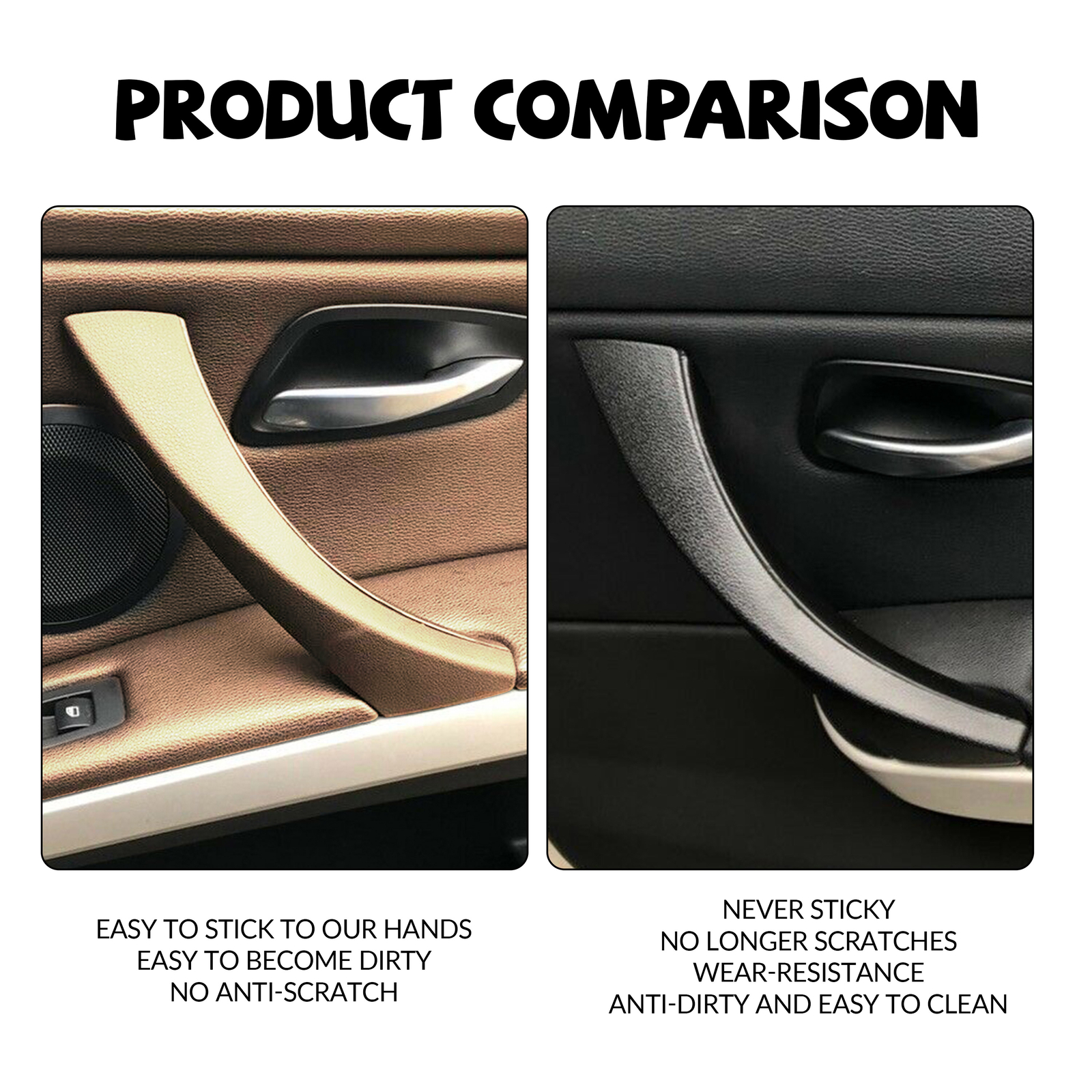 Right Inner Door Panel Handle Pull Outer Trim Cover For 2004-12 BMW E90 E91 328i