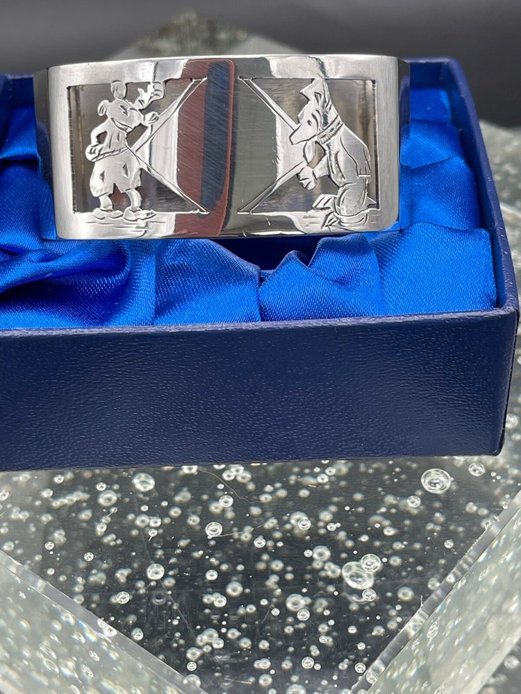 Sterling Silver Disney Mickey Mouse napkin ring.