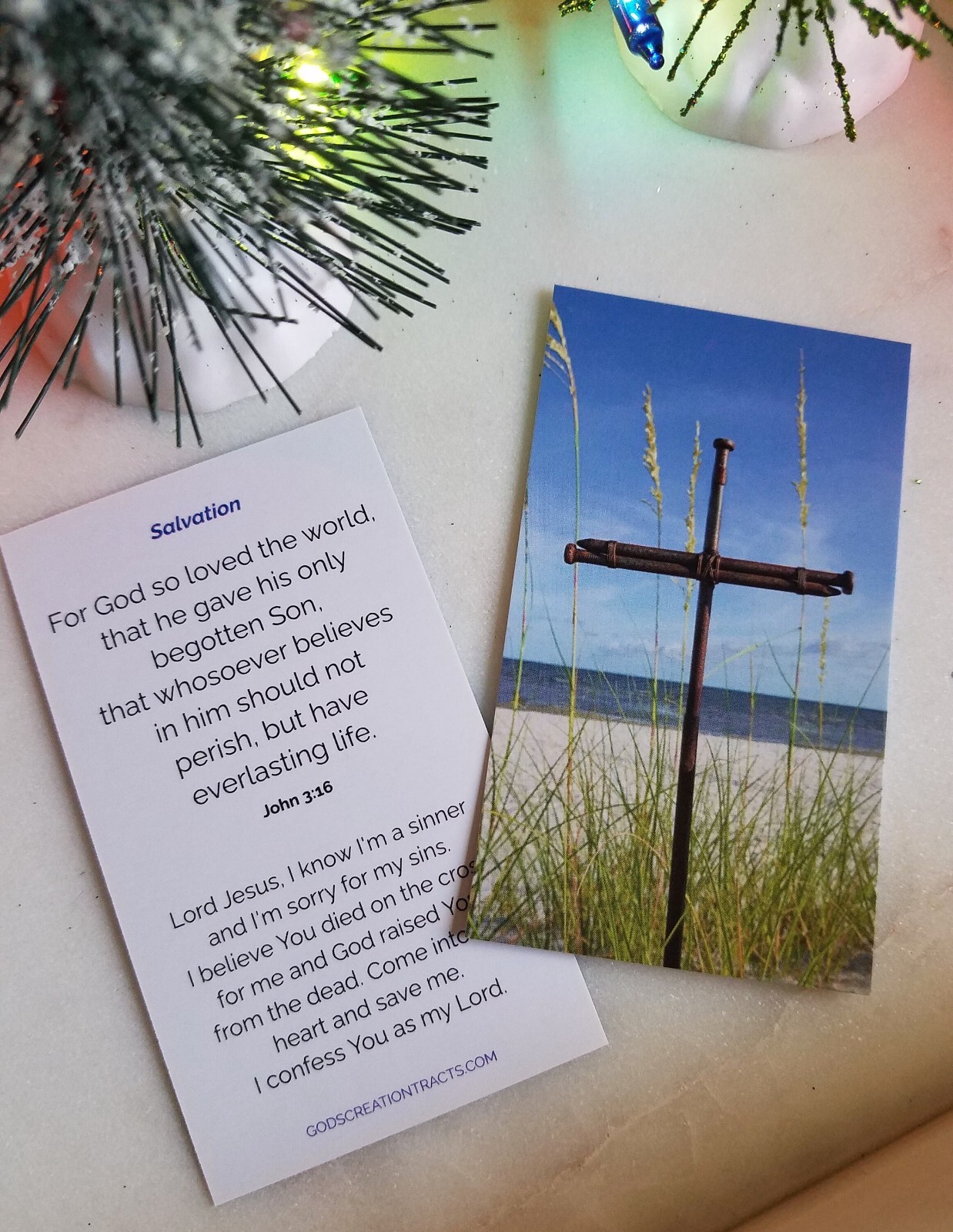 "Salvation" Christian witness tracts (2 packs- 25 tracts per pack)