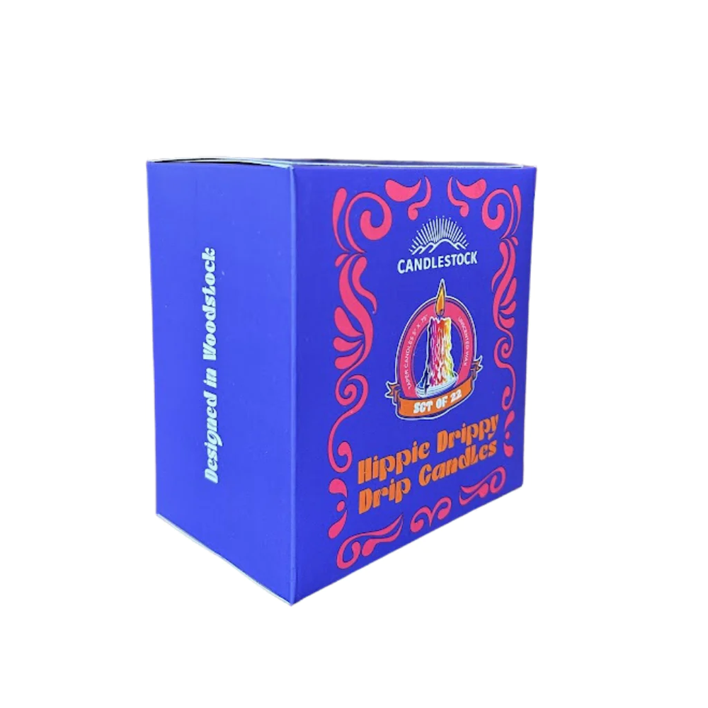Candlestock Hippie Drippy Drip Candles - 22 Pack
