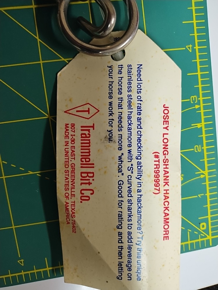 TRAMMELL Martha Josey Long-Shank Hackamore Bit